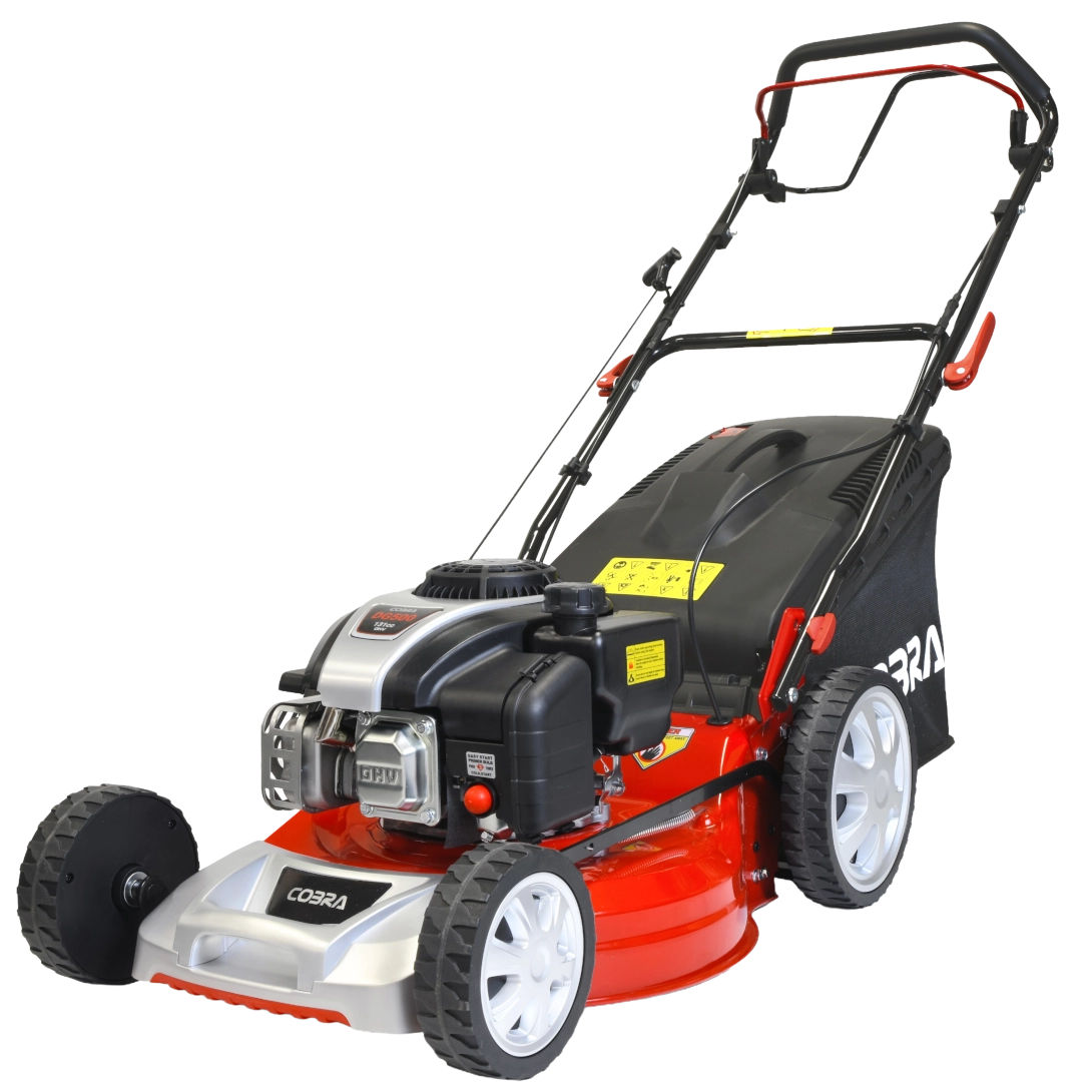 Order a he all-new Cobra M46SPCVX Self-Propelled Lawnmower. Powered by a reliable 131cc Cobra OHV engine, this 46cm (18